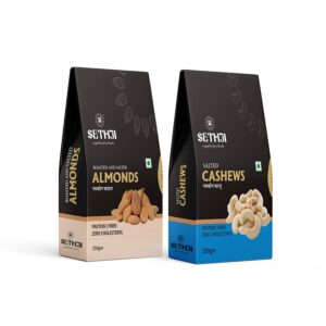 Sethji Combo Salted Almonds and Salted Cashew
